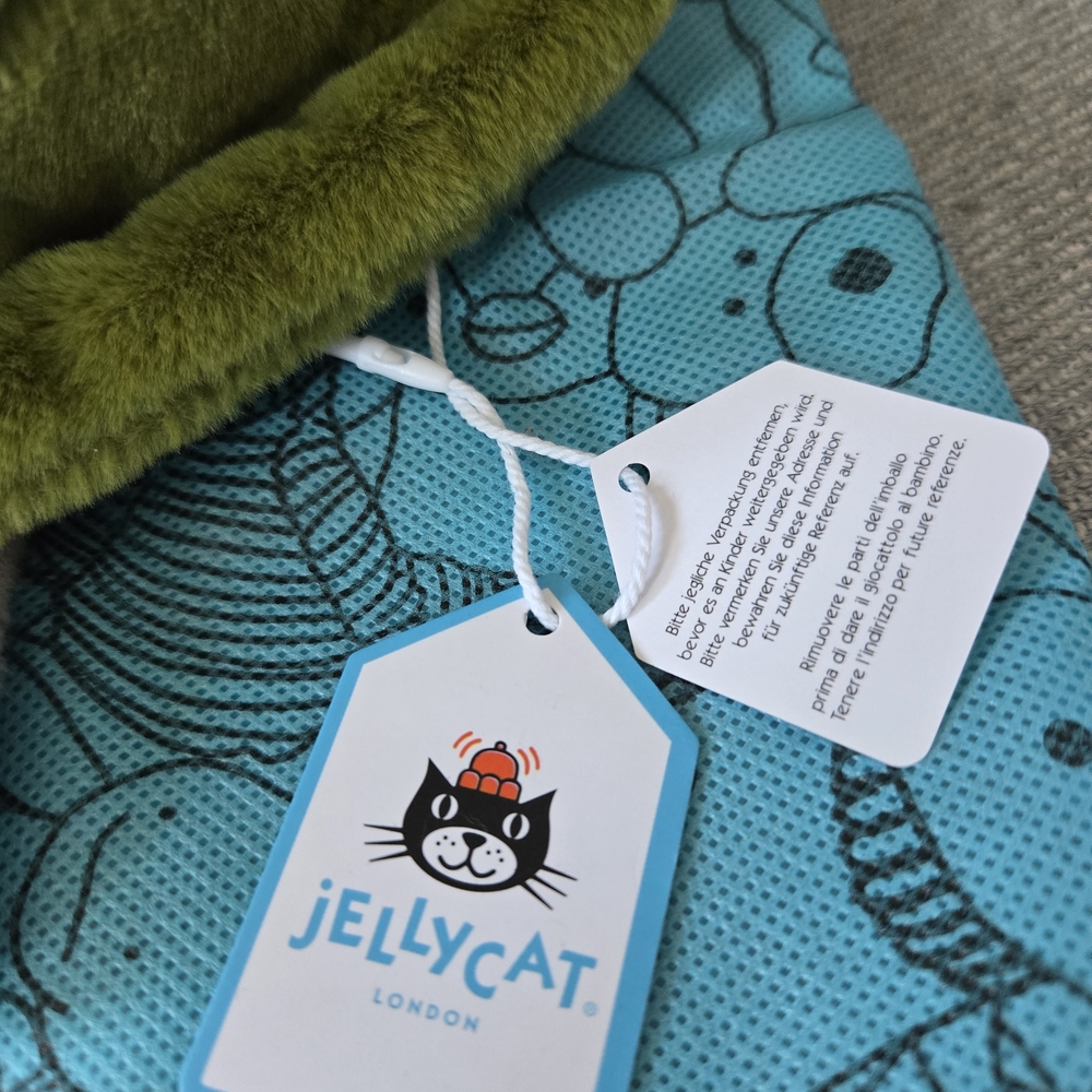 Rare Jellycat Timmy Turtle Stuffed Animal: 11" Ultra-Soft Plush W/ Dust Bag USA - Picture 5 of 7